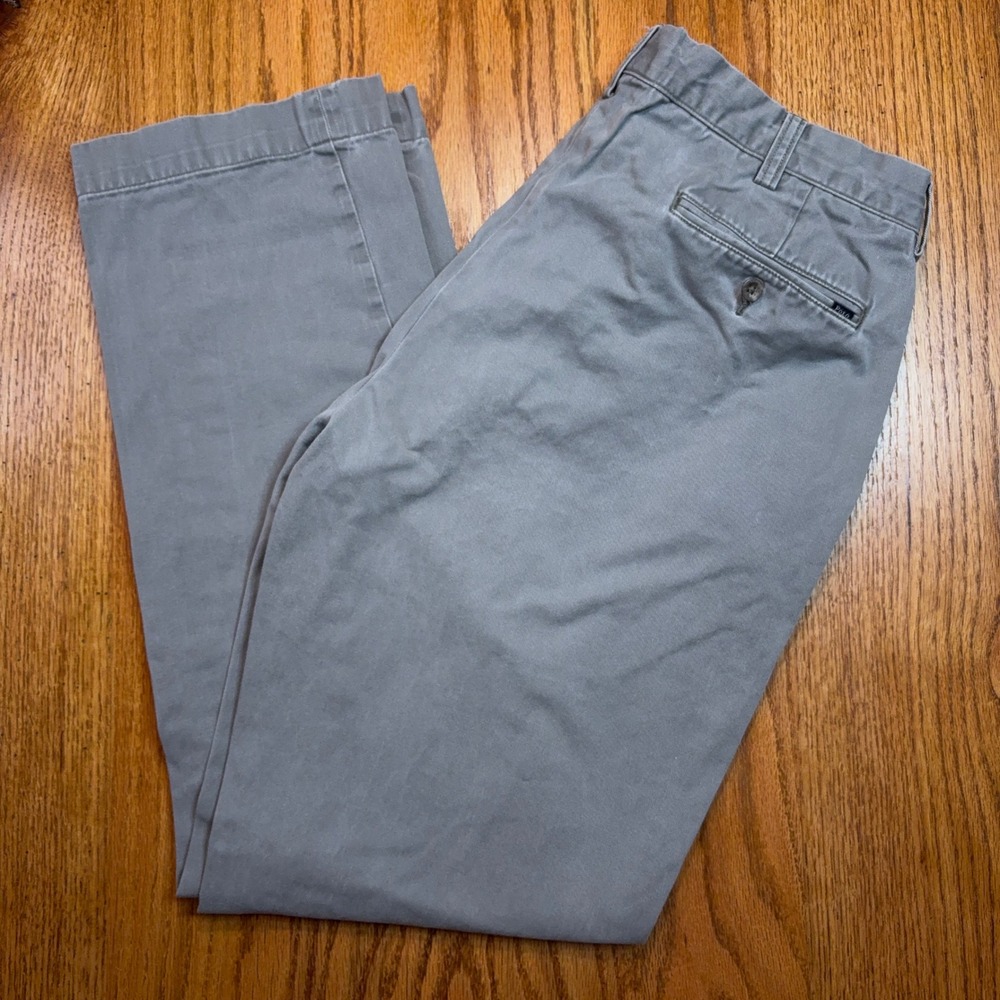 Polo Ralph Lauren Chino Pants Mens 36x32 (Tag 36X34) Grey Classic Fit Cotton